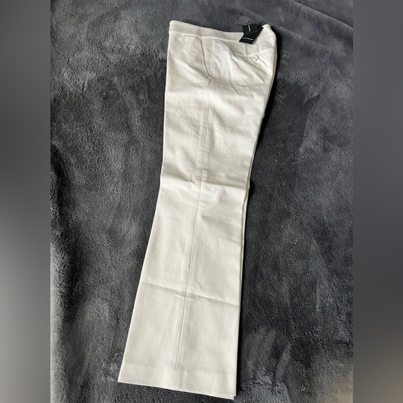 Off-white wide leg, cotton trouser - Picture 4 of 5